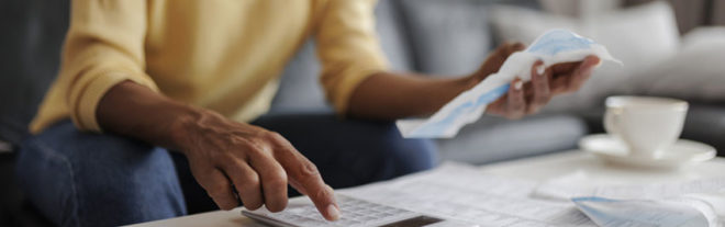 person reviewing financial documents